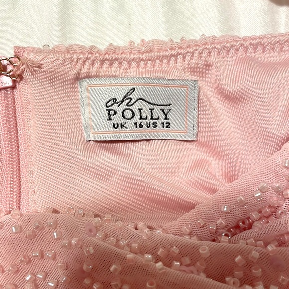 Embellished Cowl Neck Maxi Dress in Blush US 12 - Picture 3 of 4